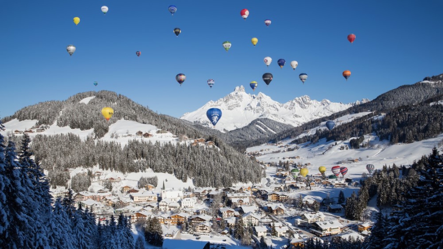 Ballonfahrt in Filzmoos.